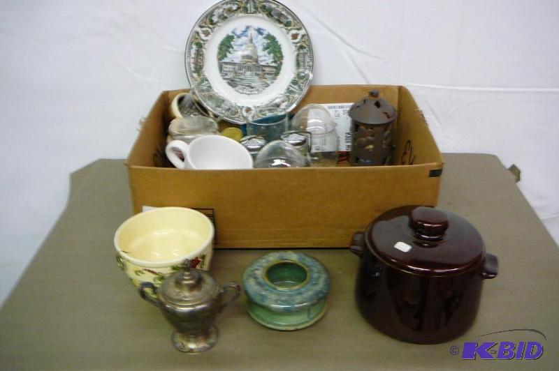 Miscellaneous glasses, white house plate,bean...