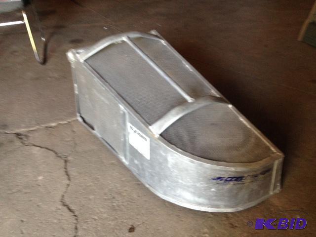 lot 18 image: Accelerator Aluminum Bagger off of an EXMARK mower.  Will likely fit others