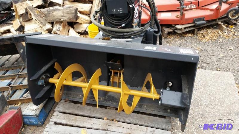 lot 25 image: Brand NEW Mini skidsteer snow blower attachment.