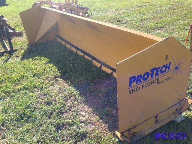 lot 3 image: 2012 Pro - tech Snow pusher for skidsteer.  12 foot  great shape. rarely used.