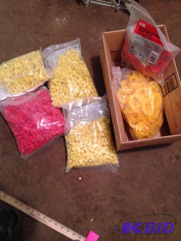 lot 14 image: Bags of Steel Stud Bushings and Wire Nuts, ye...