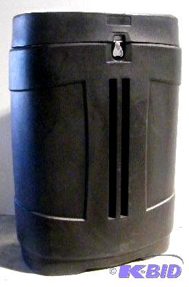 lot 21 image: Rolling Locking Storage Bin - Oval Shape - Ha...