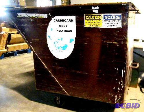 lot 22 image: Large Metal Waste Bin - Has dumping capabilit...