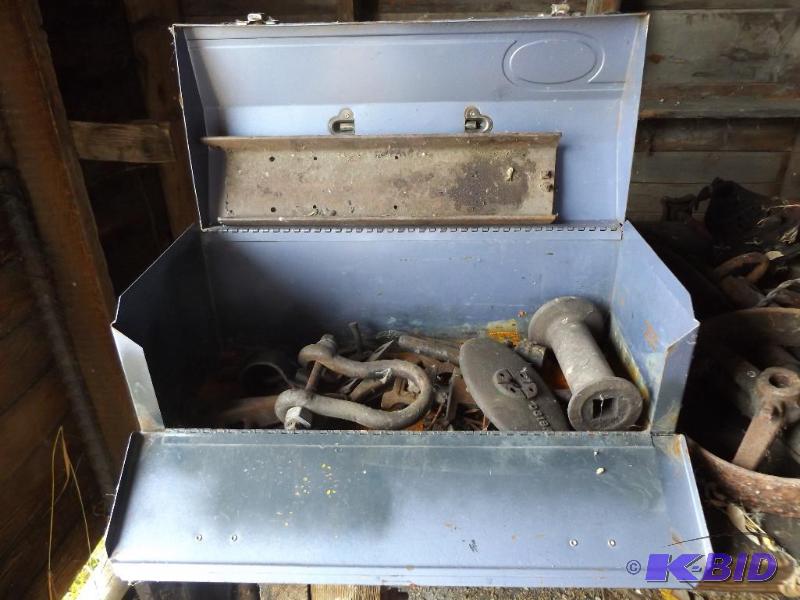 Metal tool box with Misc items...