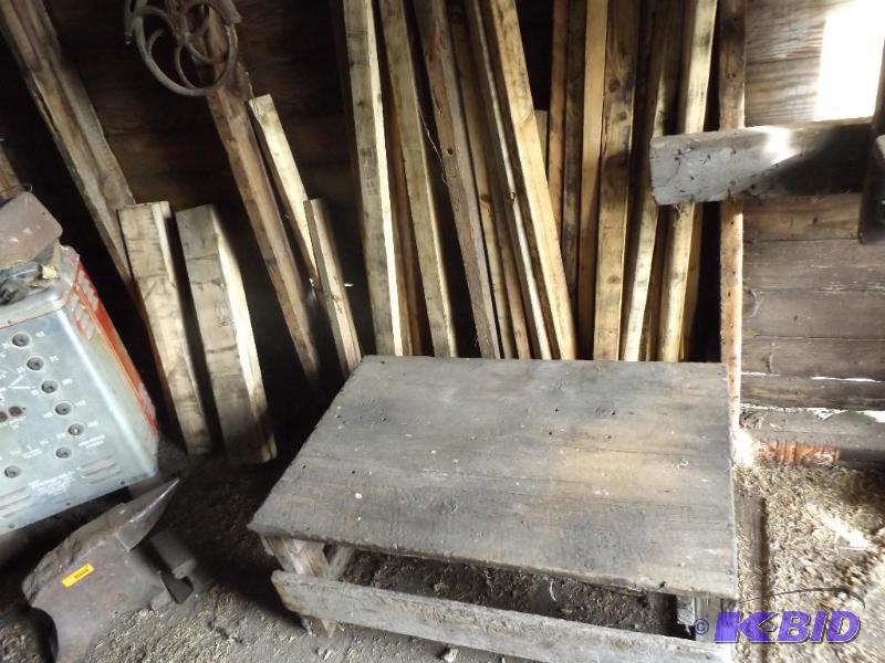 Wooden Bench or short table, and misc lumber...