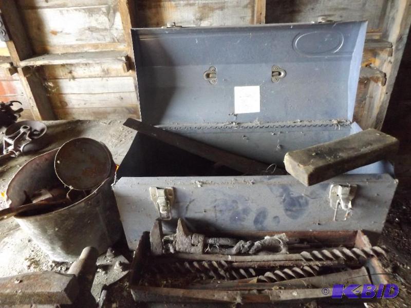 Metal tool box and misc items...