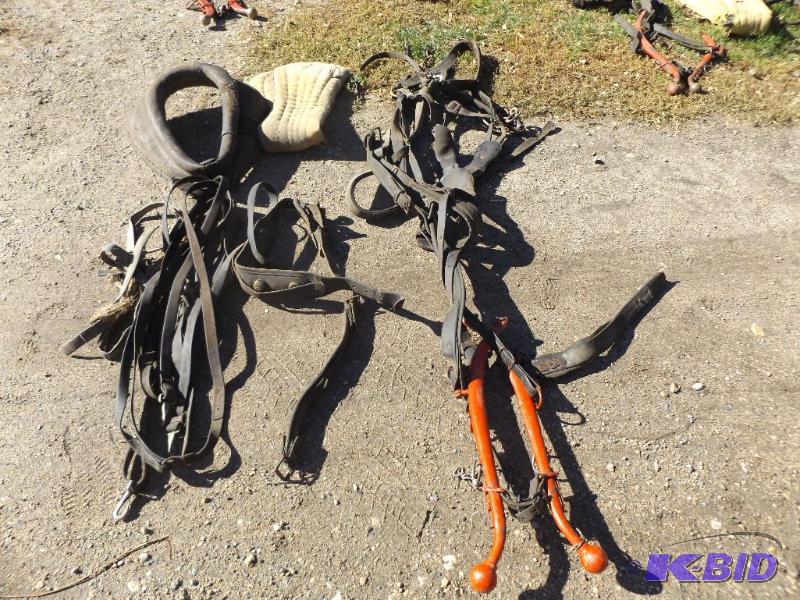 horse harnesses and straps and hames &nbsp...