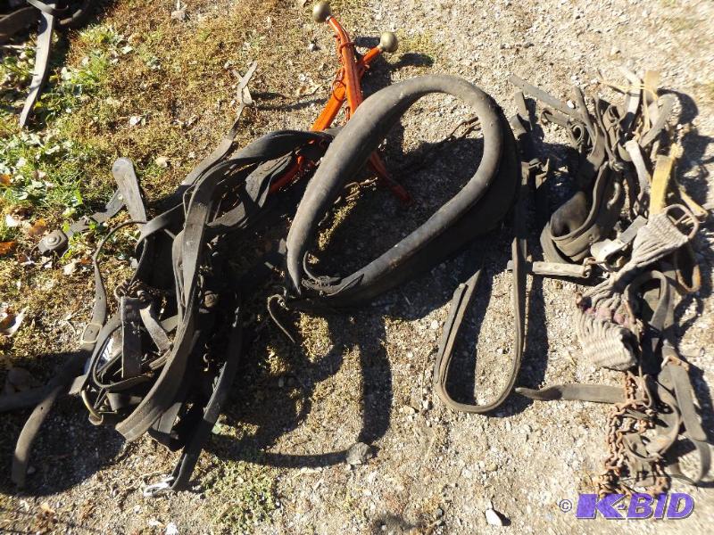 horse harnesses and straps and hames  &nbsp...
