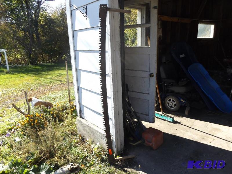 Two man crosscut  logging wood saw...