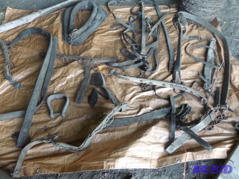Old horse harnesses and straps and hames &nbs...