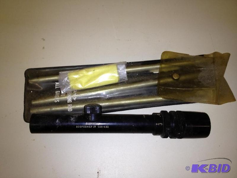 lot 138 image: Bushnell Scope and Cleaning Rods&nbsp...