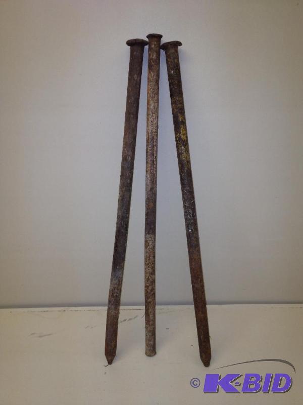 lot 143 image: Three Large, Heavy Spikes&nbsp...