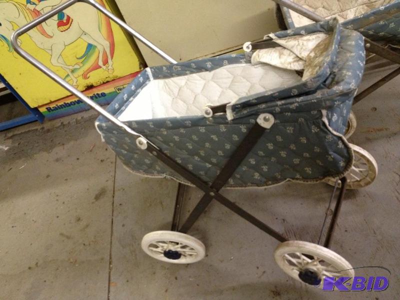 lot 45 image: 2 Baby  Doll Buggies, needs cleaning and str...