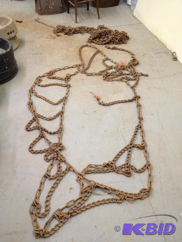 lot 53 image: 2 Tractor Tire Chains, about 10 Long and 1 1...