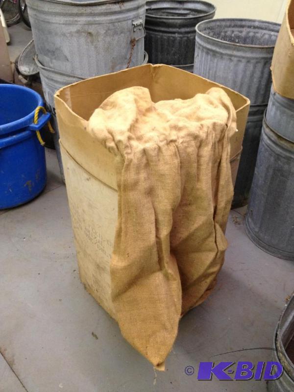 lot 70 image: Large Tub Gunny Sacks  Seed Sacks