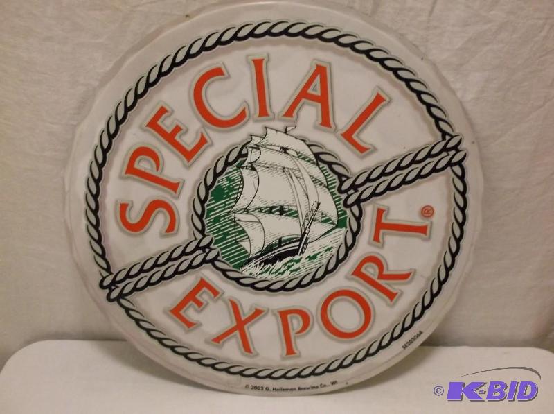 lot 13 image: Special Export embossed metal sign measuring ...