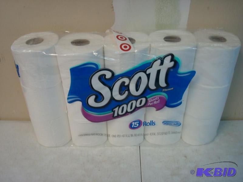 lot 114 image: New 15 Roll Pack Of Scotts Toilet&nbspPaper ...