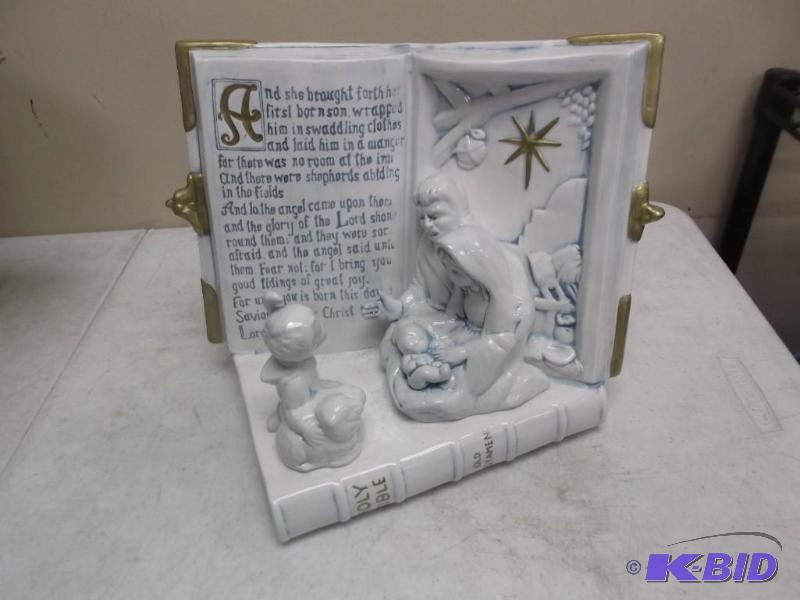 lot 149 image: Nativity Ceramic Music Box...