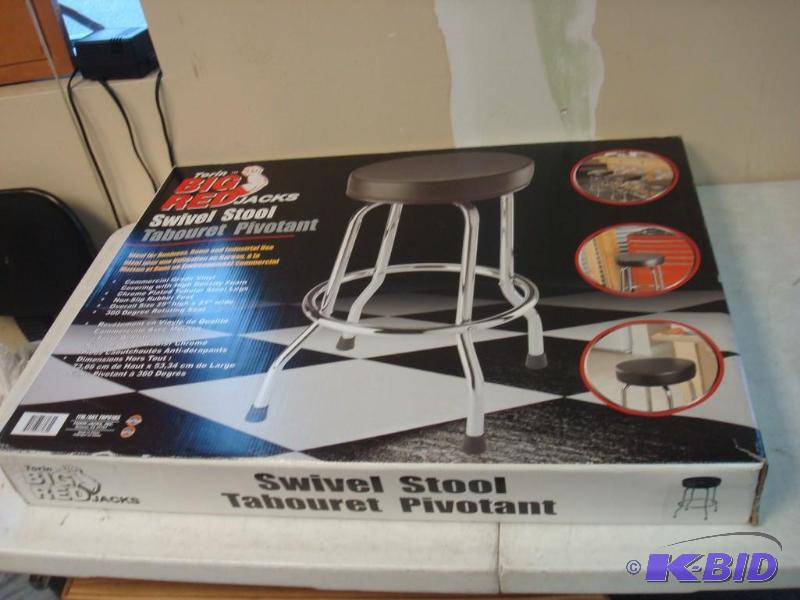 lot 33 image: Big Red Swivel Stool - New In The Box...