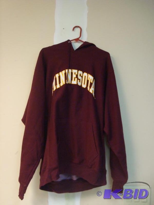 lot 57 image: New Gophers Hooded Sweat Shirt, Size Large...