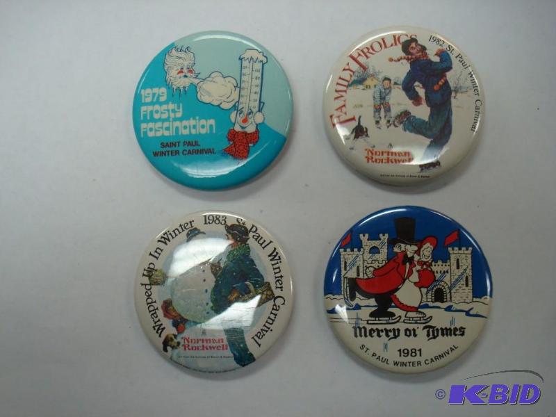 lot 64 image: Lot Of Winter Carnival Buttons...