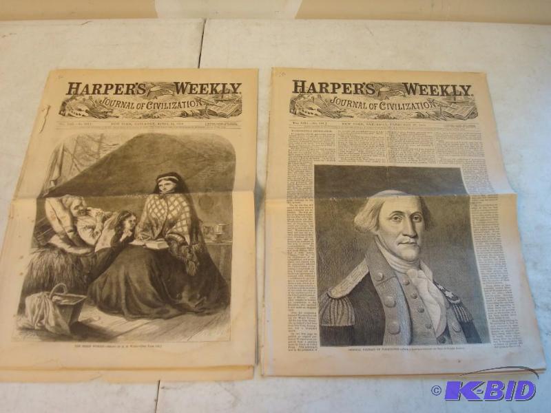 lot 67 image: A Pair Of Harper Weekly Newspapers...