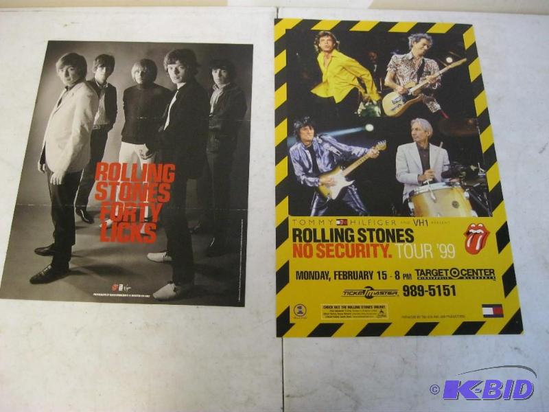 lot 70 image: Pair Of Vintage Rolling Stones Posters...