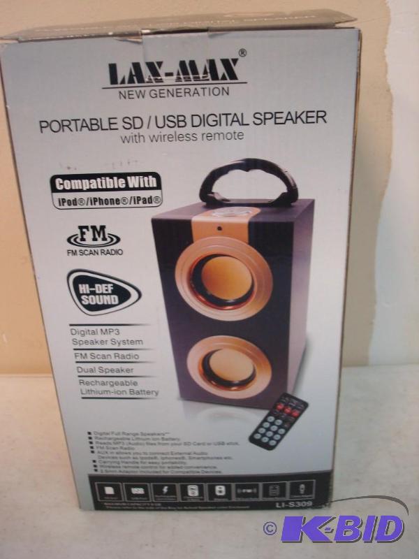 lot 87 image: Portable Speaker With Remote, New...