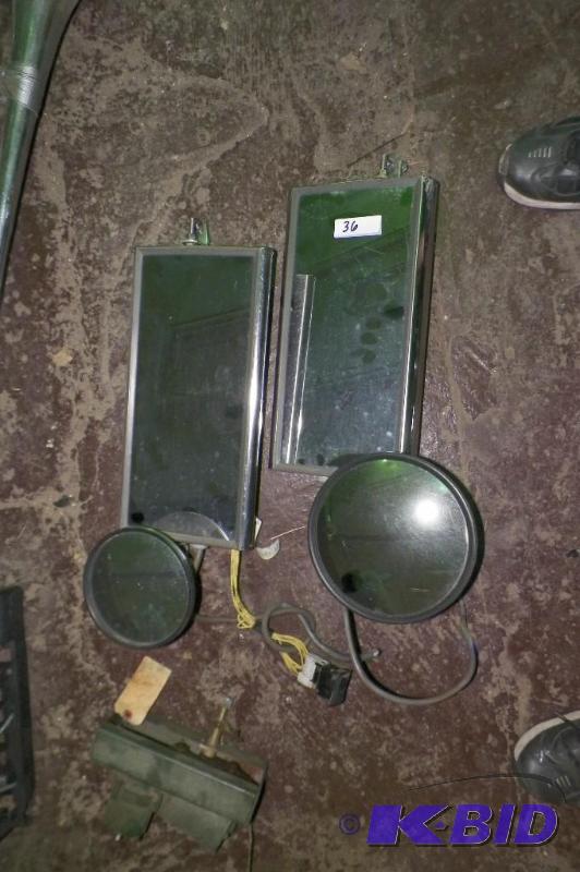 2 mirrors, left and right for semi truck