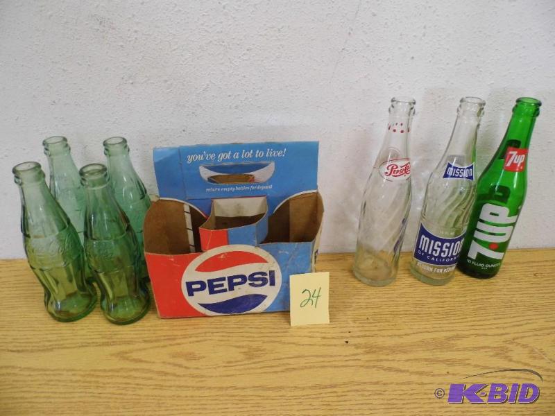 Pop Bottles with Pepsi Holder