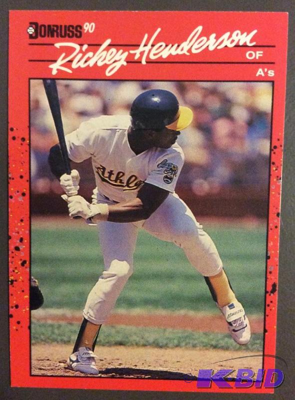 Rickey Henderon1990 Donruss 304Oakland As OF