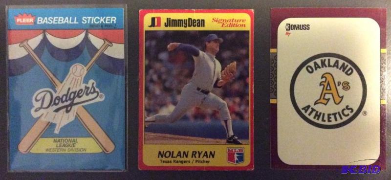 Fleer Baseball StickerJimmy Dean Bad ShapeNolan Ryan CardDonruss Oakland As 251