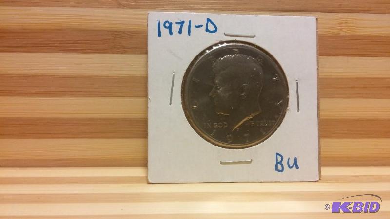 1971 D (DENVER MINT) KENNEDY HALF DOLLAR UNCI...
