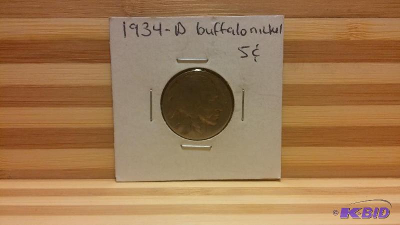 1934 D (DENVER MINT) BUFFALO NICKEL...