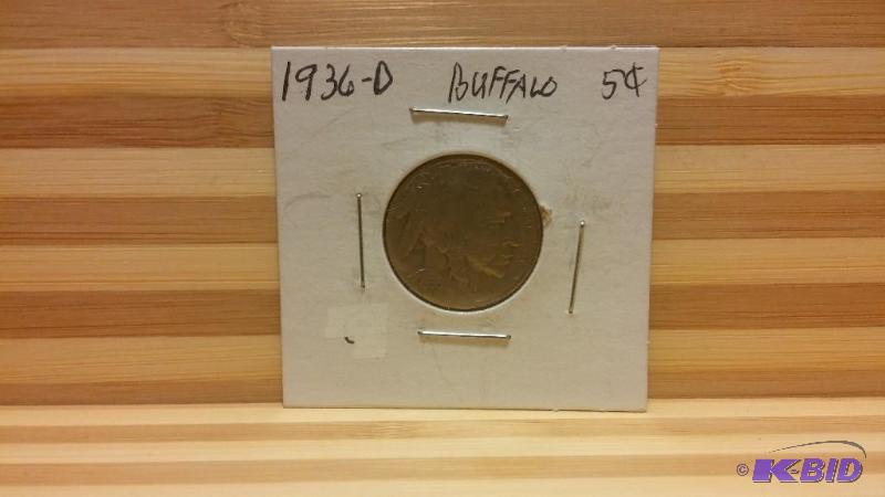 1936D (DENVER MINT) BUFFALO NICKEL...