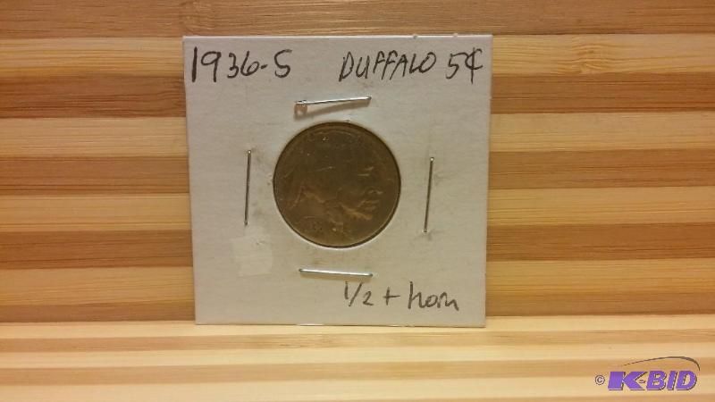 1936 S (SAN FRANCISCO MINT) BUFFALO NICKEL 1...