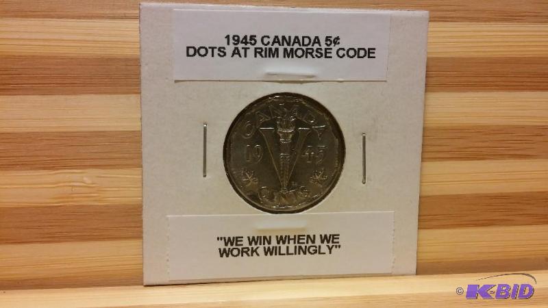 1945 CANADA WAR NICKEL...