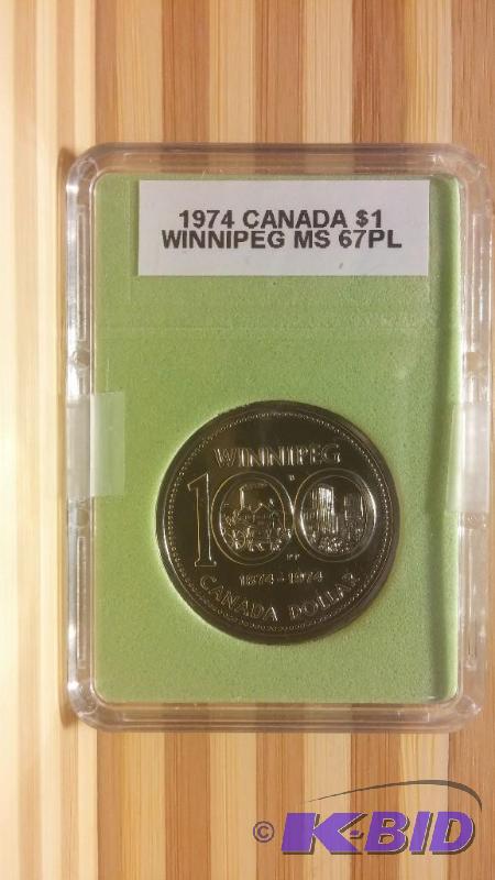 1974 CANADA ONE DOLLAR COIN WINNIPEG CENTENNI...