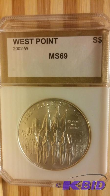 2002 W (WEST POINT MINT) WEST POINT SILVER DO...