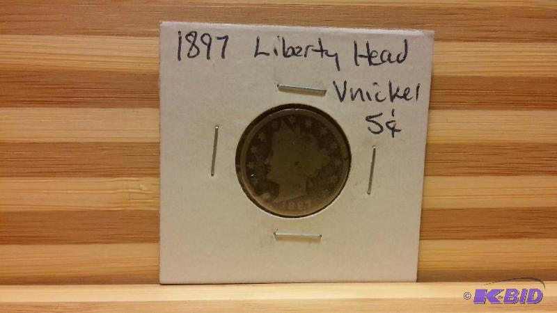 1897 LIBERTY V NICKEL FIVE CENT COIN...