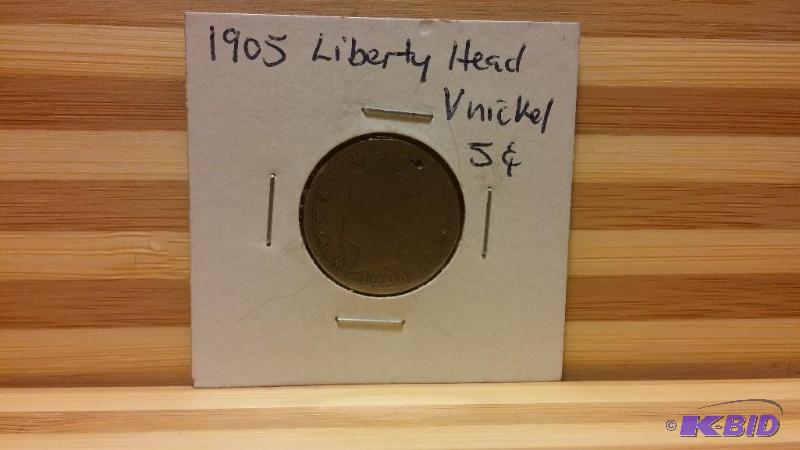 1905 LIBERTY V NICKEL FIVE CENT COIN...
