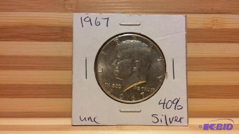 1967 KENNEDY SILVER HALF DOLLAR UNCIRCULATED ...