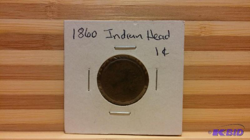 1860 INDIAN HEAD CENT ONE CENT COIN...