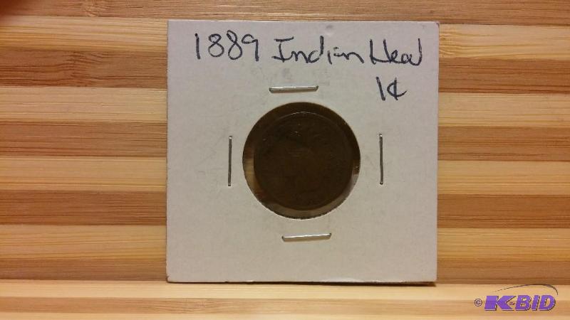 1889 INDIAN HEAD CENT ONE CENT COIN...