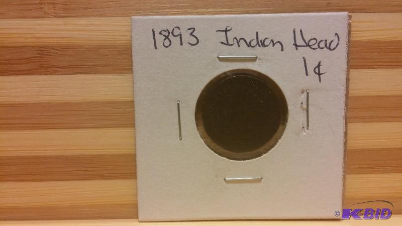 1893 INDIAN HEAD CENT ONE CENT COIN...