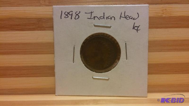 1898 INDIAN HEAD CENT ONE CENT COIN...