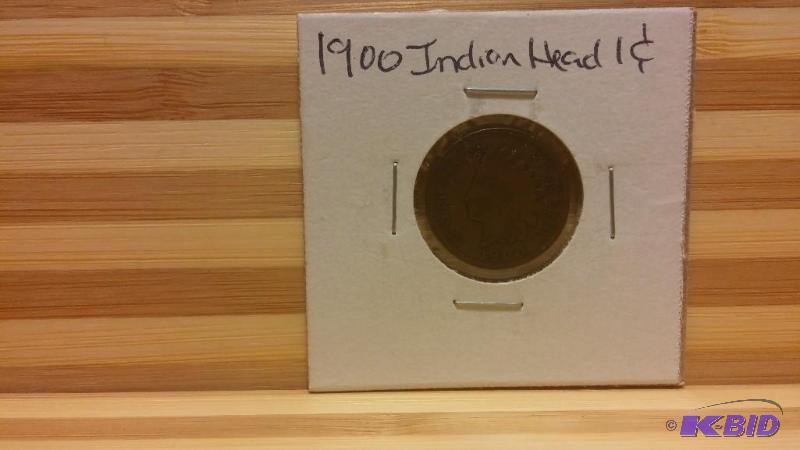 1900 INDIAN HEAD CENT ONE CENT COIN...