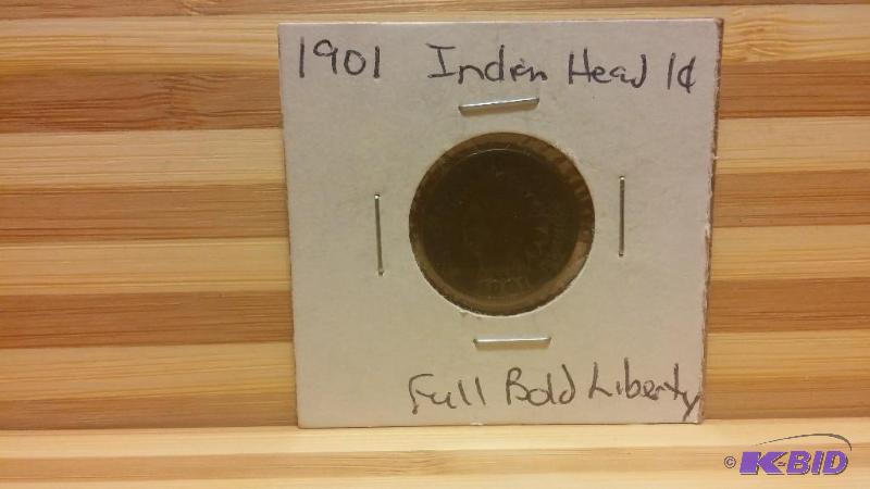 1901 INDIAN HEAD CENT ONE CENT COIN...