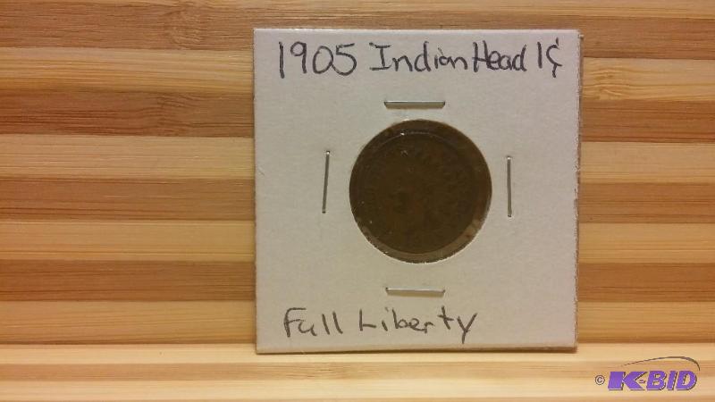 1905 INDIAN HEAD CENT ONE CENT COIN FULL LIBE...