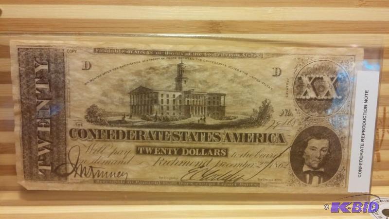 1862 CONFEDERATE STATES OF AMERICA TWENTY DOL...